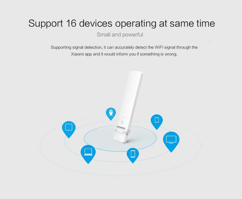 Original Xiaomi Wireless Mi WiFi Amplifier 2 300MPS Universal Xiaomi Mi Wifi Repeater Xiaomi USB Portable WIFI Wireless Router - ANKUX.COM