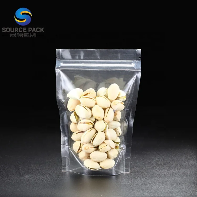 

Transparent smellproof bag for pistachio nuts ziplock Stand Up bag