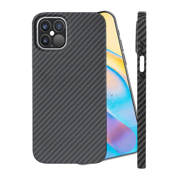 

Phone 12 case 6.1 ", Aramid Fiber [Real Body Armor Material] Phone Case,Minimalist Strongest Durable Snugly Fit Snap-on Case -, Black