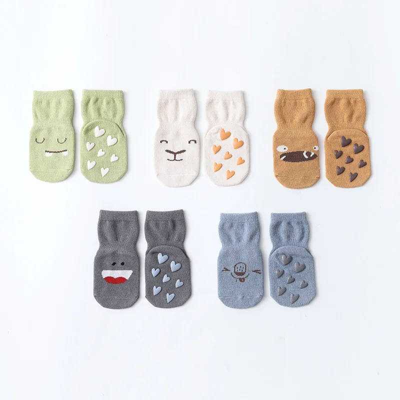 

summer Korean style cute knitted cartoon little monster baby socks rubber soft anti-slip socks