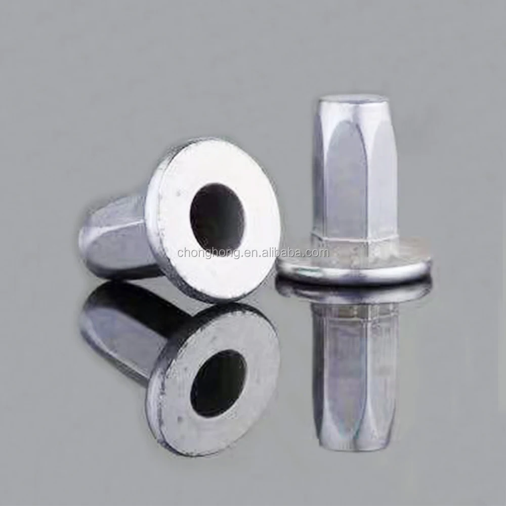M8 Hexagon Rivet Nut,Full Hexagon Rivet Nut With Big Cap Edge,Hexagon