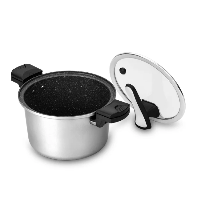 

Hot sell aluminum Kitchen pressure cooker induction bottom, Silver