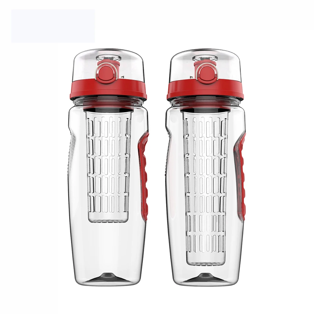 

factory price 32oz BPA FREE tritan infuser bottle 1000ml Tritan Plastic Fruit Infuser sports Water Bottle, Red, blue, black,green or custom