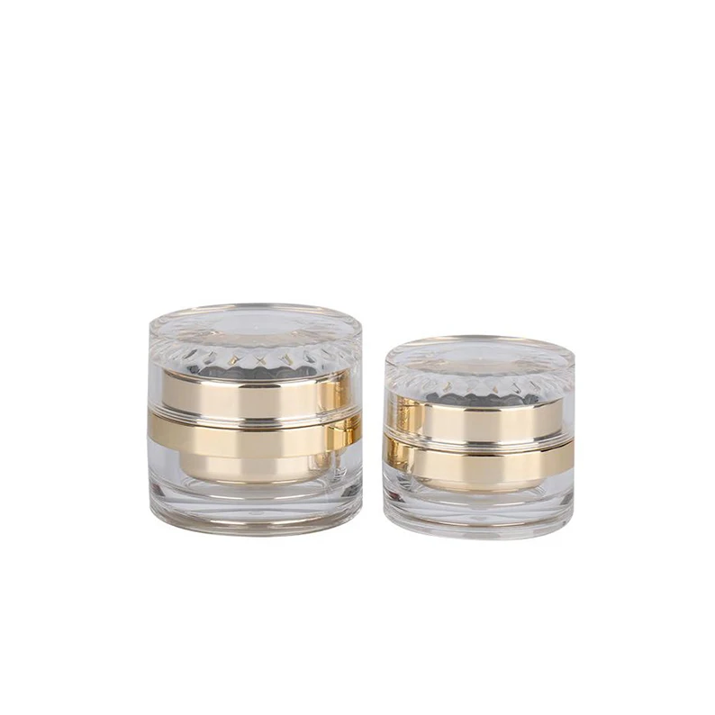 
Manufacturers selling cosmetic cans 30g 50g golden transparent packaging cap cream bottle 