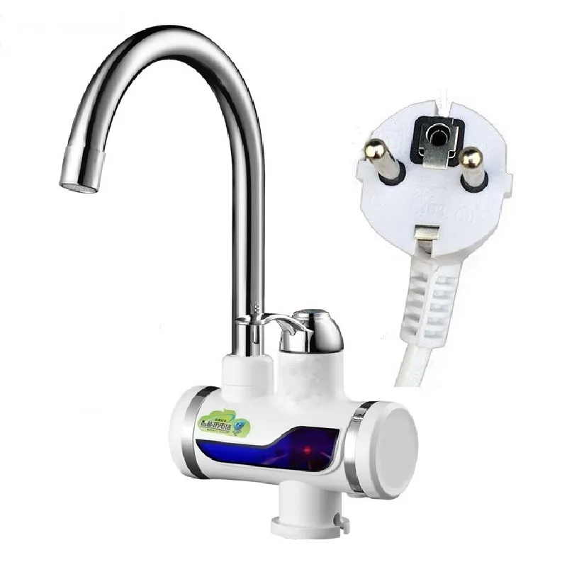 KF14LX cheap price electric instant water heater faucet heating tap with led light display for kitchen DECK Mounted