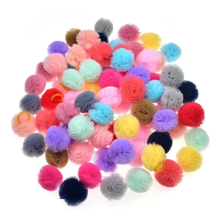 

Small Dog Hair Ball with Rubber Bands Cat Puppy Pets Headdress Grooming Hair Accessories Color Assorted Randomly, Mixed