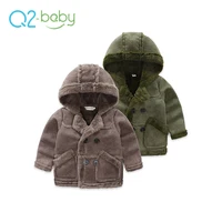 

Q2-baby Wholesale Winter Warm Double Breasted Hooded Children Boy Coats
