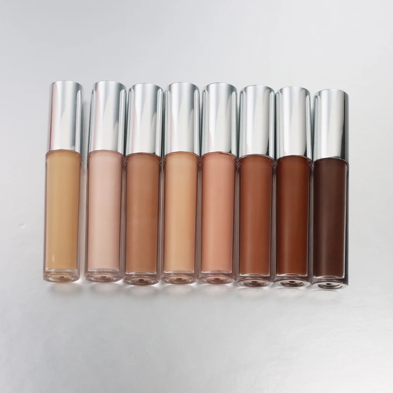 

full coverage 8 colors waterproof vegan liquid concealer private label makeup dropshipping for brown skin, 8 colored