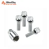Wheelsky Original Factory 4+2 Chromed Anti Theft Steering Ball Seat wheel Bolt Locks set