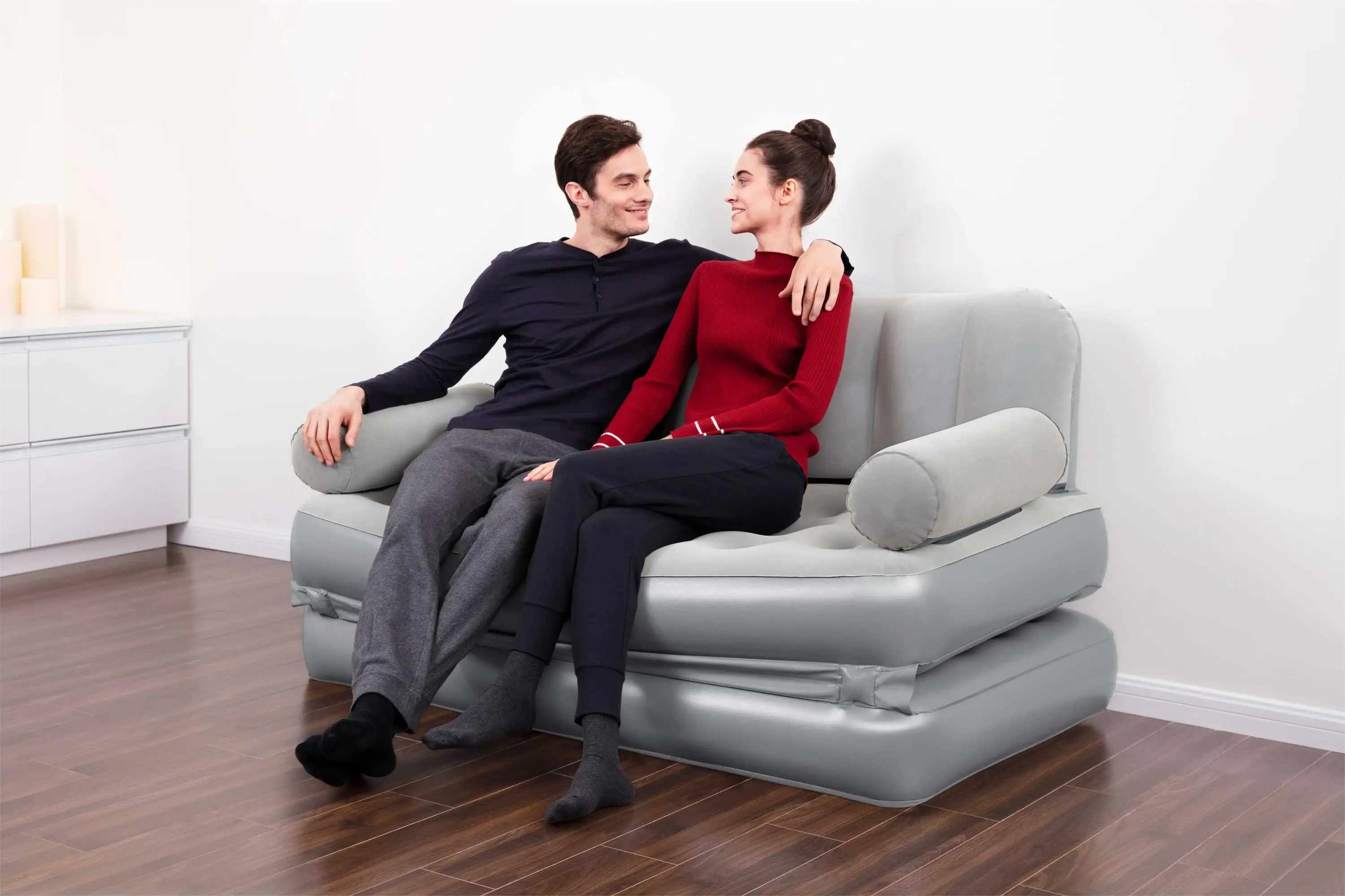 Bestway 75079 3in1 Couch Builtin Ac Pump Inflatable Couch Living