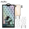 ATOUCHBO 3 in1 For iPhone 11 PRO XI XS Airbag Anti-Shock Clear TPU Case PET Nano Front and Back Film Screen Protector Suit Set