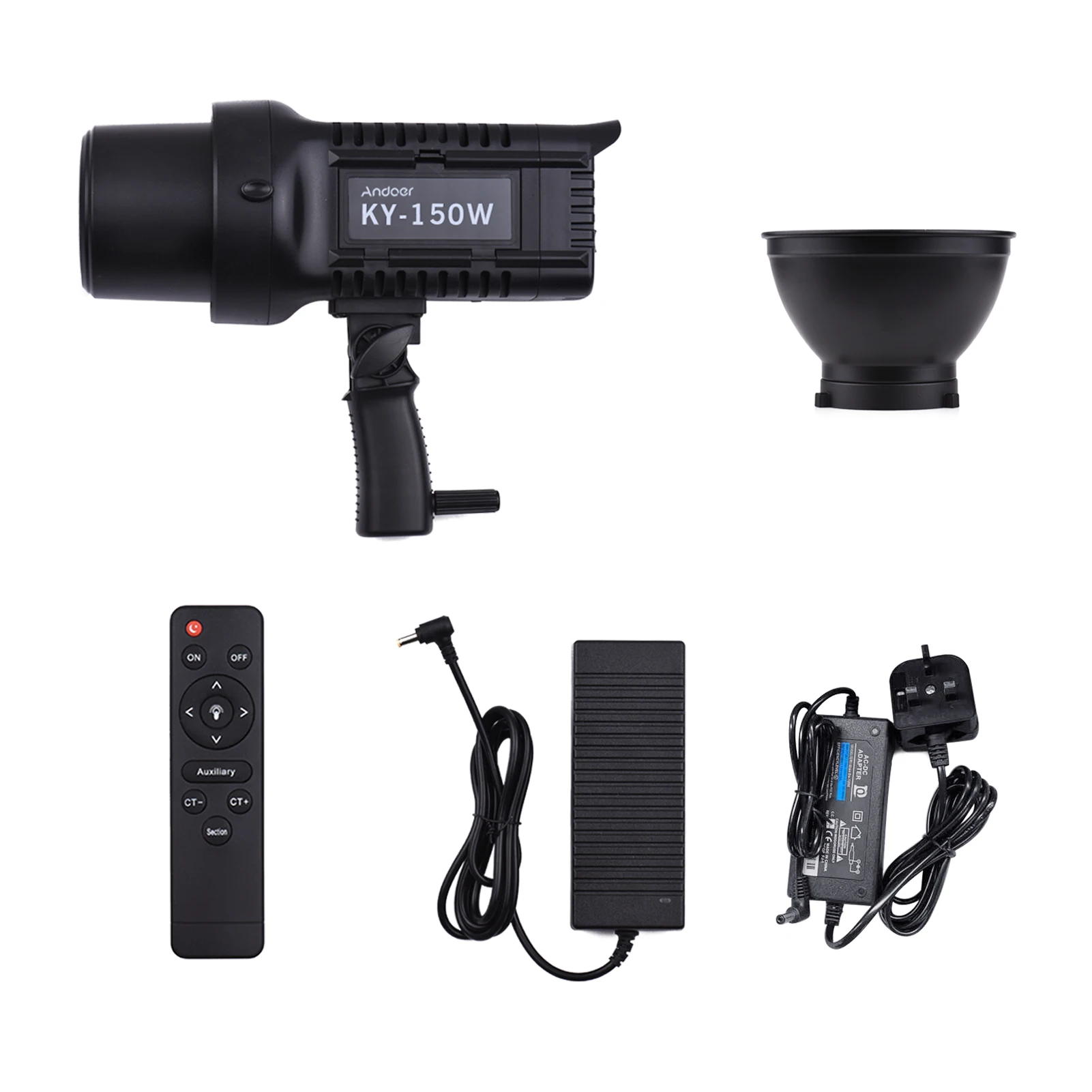 

150W Outdoor Focus Light 5800K LED Video Light CRI 95 Bowens Mount Power supply By NP-F970 Battery for Video Photography