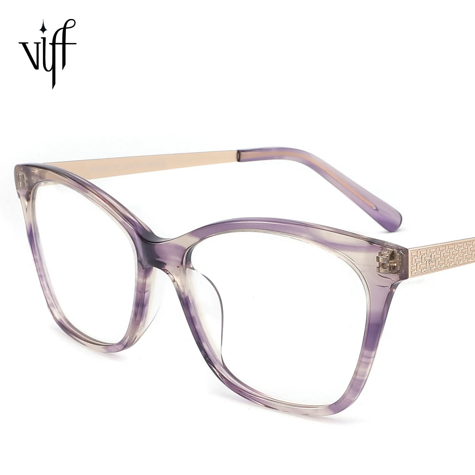 

VIFF HA1008 High Quality Square Italian Contrast Color Women Cat Eye Lamination Acetate Optical Frames Eyewear Eyeglasses