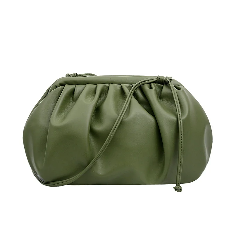 

2020 Wholesale price PU leather Textured Wild Chain Crossbody Bag Dumpling women Bag H