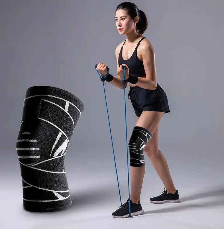 

Wholesale Outdoor Mens And Womens Sports Running Basketball Climbing Pressurized Cycling Knitted Knee Protectors