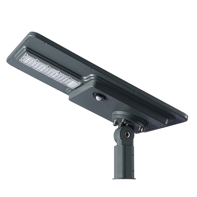 
led solar street light solar panel all in one PIR motion sensor and photocell street light 40w 