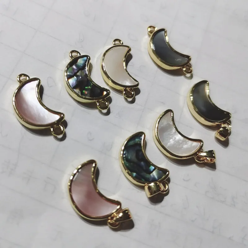 

Fashion Necklace Pendant Set Crescent Moon Shape Shell Pendant Mother Of Pearl Shell For Diy