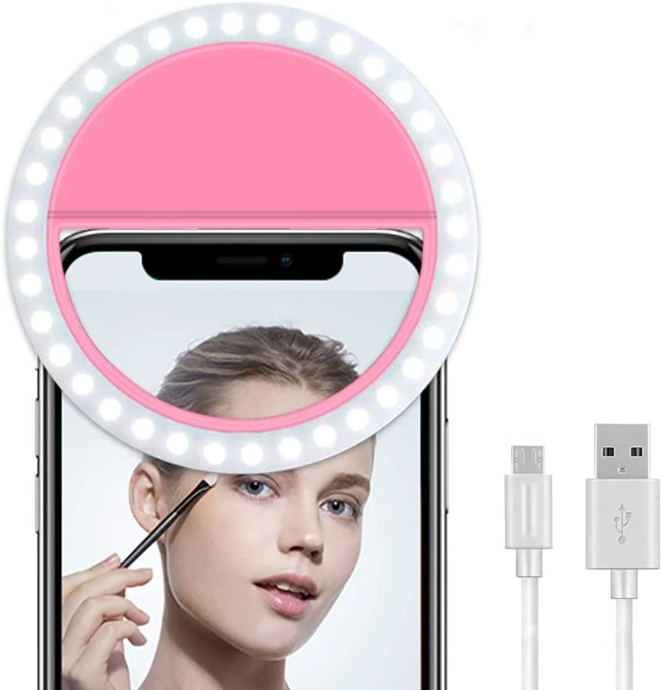 

Pocket Phone Selfie Ring Fill Light USB Photography Live Fill Light 3 Level Brightness Make Up Fill Light