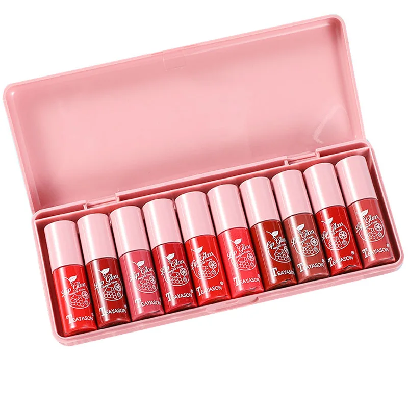 Flavored Color Lip Gloss Vendor Wholesale Kids Shiny Pink Makeup Glossy Liquid Jelly Clear Lipgloss