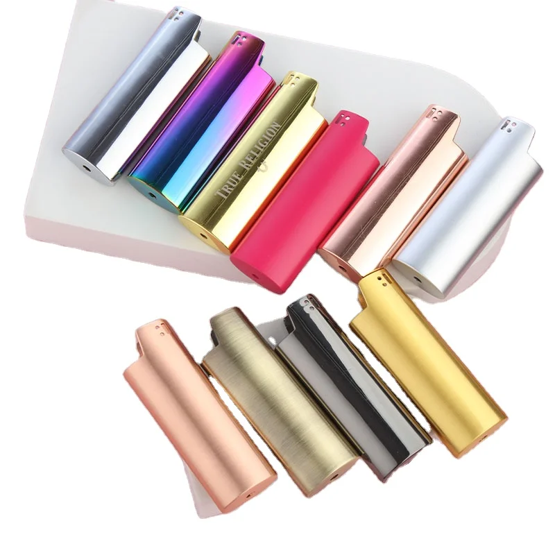 

Wholesale Small MOQ Red Bronze Brush Metal Lighter HolderLighter CaseLighter Sleeve
