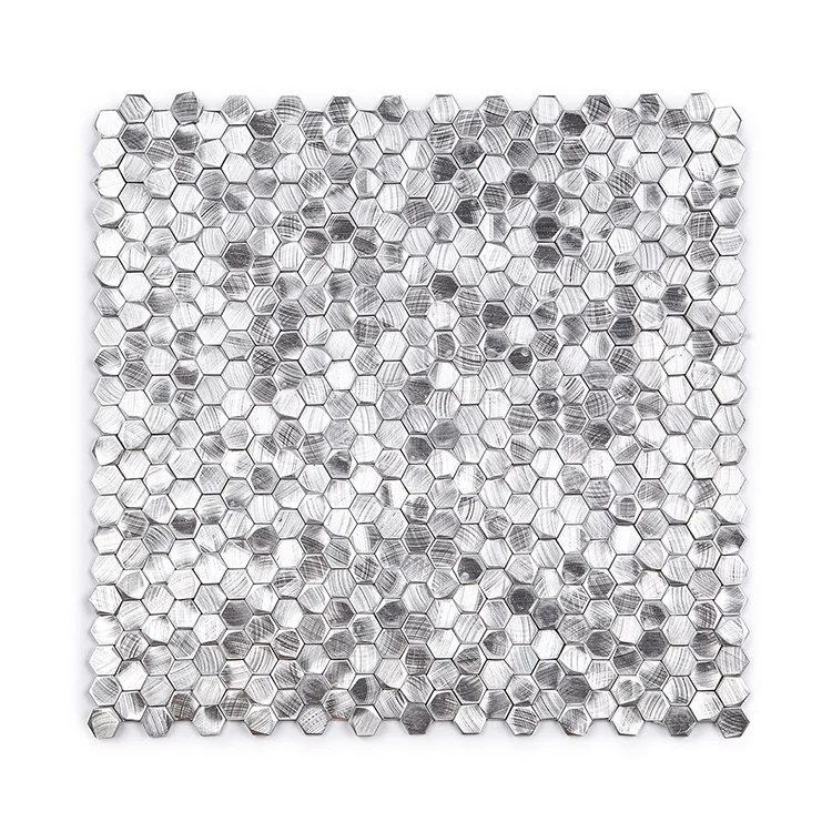 Moonight Luxury Pure Silver Metal Up&Down Mosaic for Backsplash and Wall