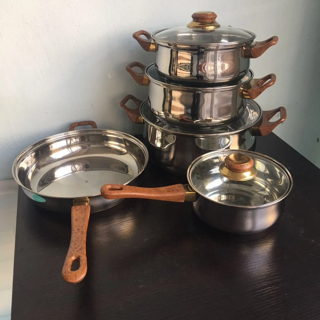 
HanFa 12pcs induction cookware stainless steel pot pan set 