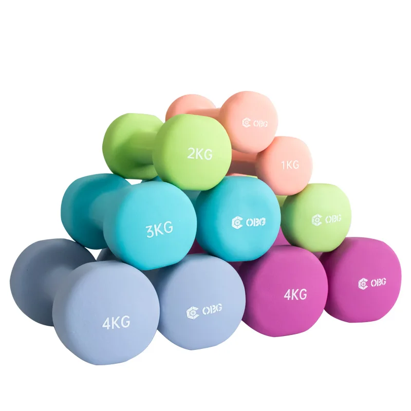 

OBG 4kg Cast Iron Dumbbell Set Weight Lifting Neoprene Coated Hand Weights Dumbbell