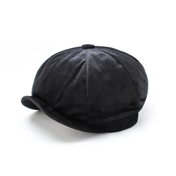 LRT Wholesale Custom Fashion Men 8-Panel  Newsboy Cap Hat Strip Herringbone Beret Caps For Men.jpg