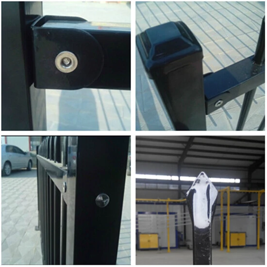 2.1mx2.4m powder coating black garrison fence