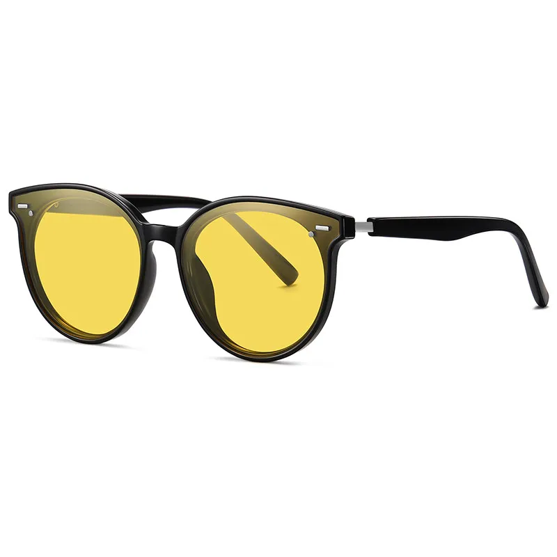 

Retro Vintage Round Polarized Sunglasses Men Brand Designer Sun Glasses Women Metal Frame Black Lens Eyewear Driving UV400