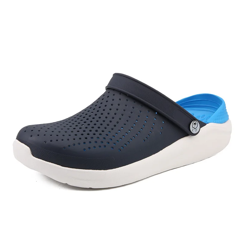 

Factory Sale Couple Hole Shoes Breathable Soft Bottom Anti-Slip Men Sandals Flat Fashion Beach Sandals