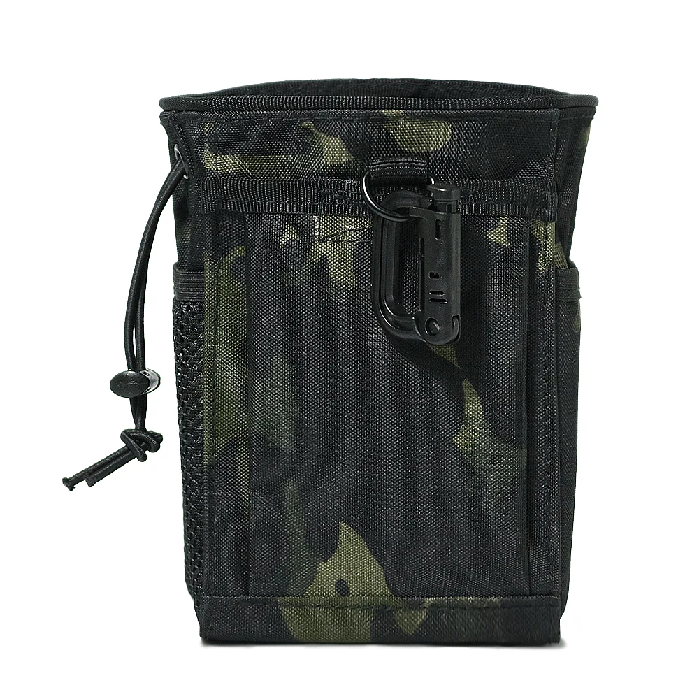 Tactical Mag Dump Pouch MOLLE Drawstring Recycling Bag for Hunting/Training Magnetic Magazine Recovery Pouch