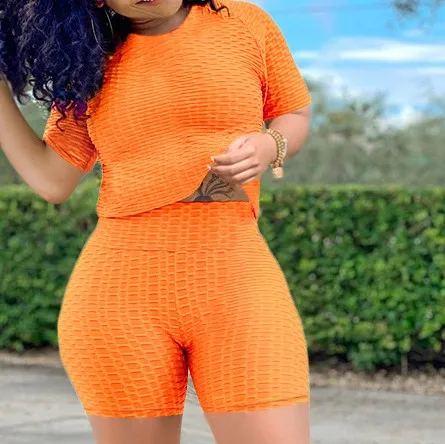 

Summer Fashion womens Apparel Sexy Two Piece Short Sets biker Yoga 2 Pc Pieces Shorts Set Sport Outfit For Women Clothing 2021, Yellow,black,burgundy,pink,blue,orange,purple,navy blue