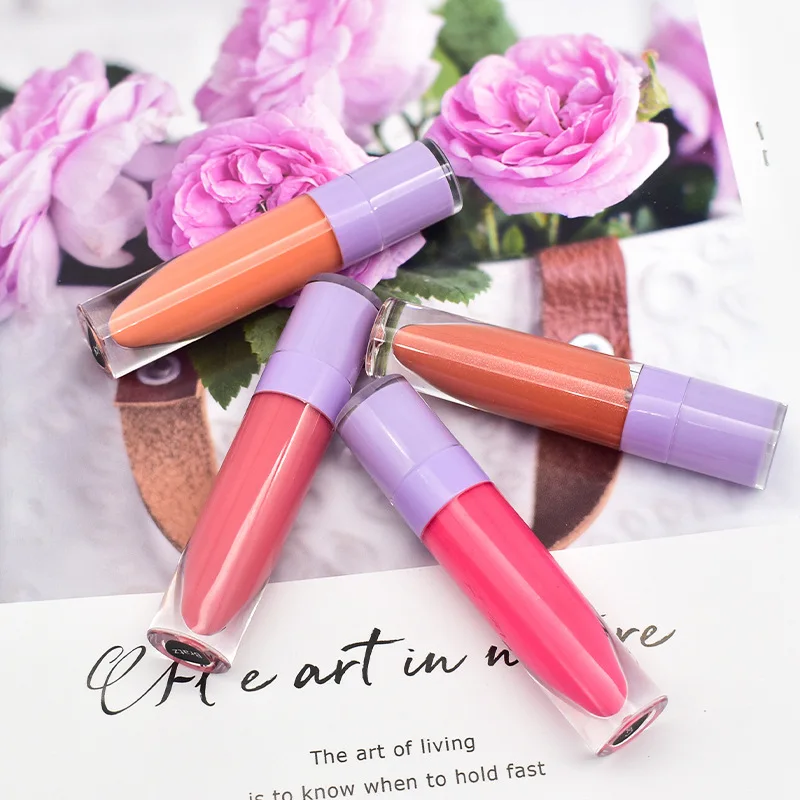 

Wholesale Beauty Custom Logo High Pigmented Velvet Moisturizing Glass Lip Glaze set Lip Gloss