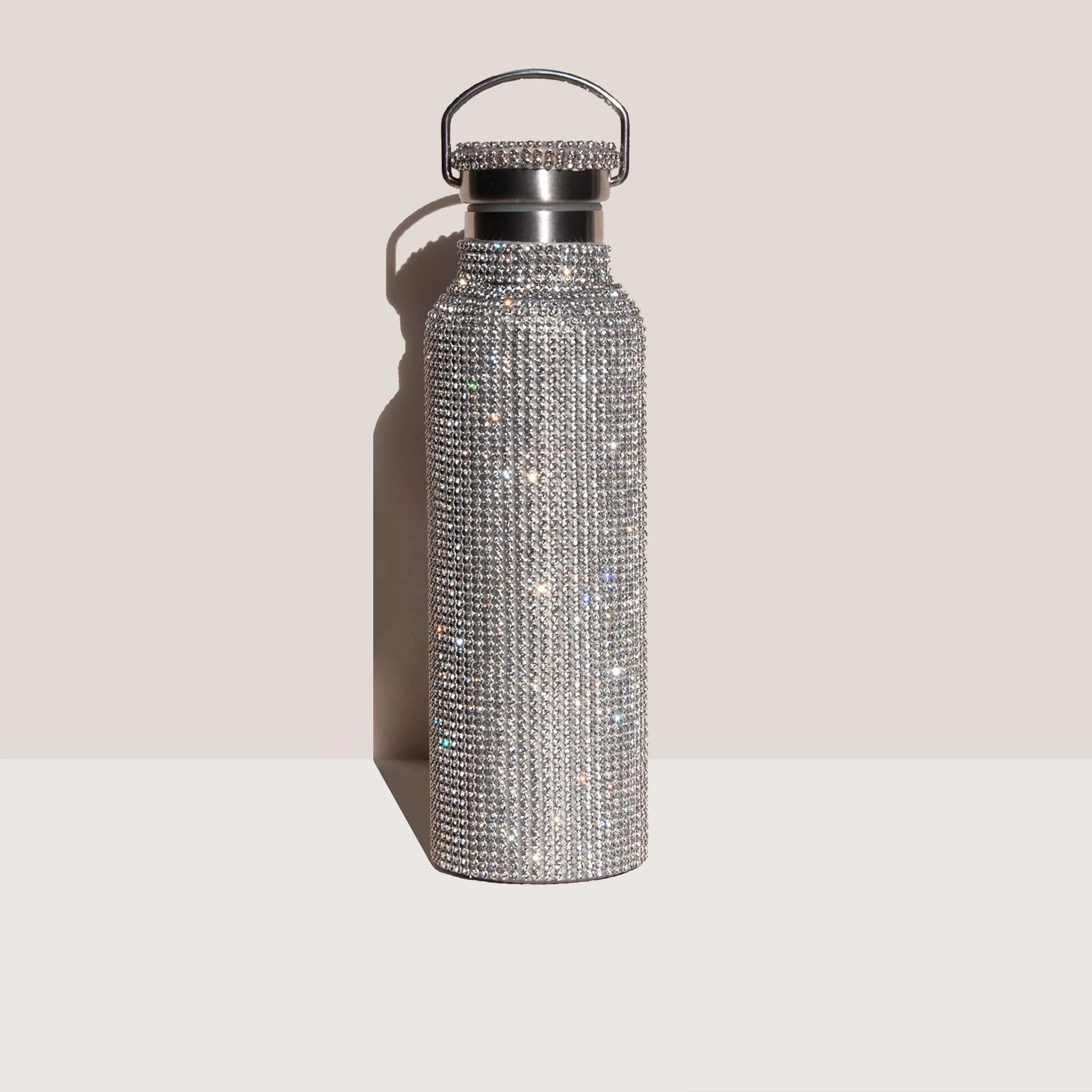 

2020 New Product Rhinestone Water Bottle Hot and Cold Insulated Vacuum Bottle, Silver