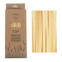 

Eco Friendly Degradable Disposable 100% Nature Grass Hay Wheat Straws Drink Coffee