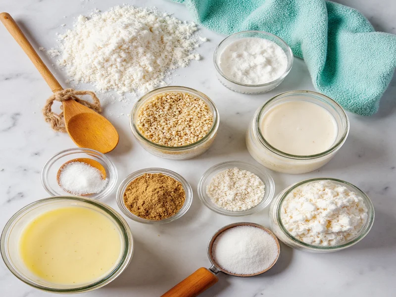 Homemade baking mix ingredients in mason jars