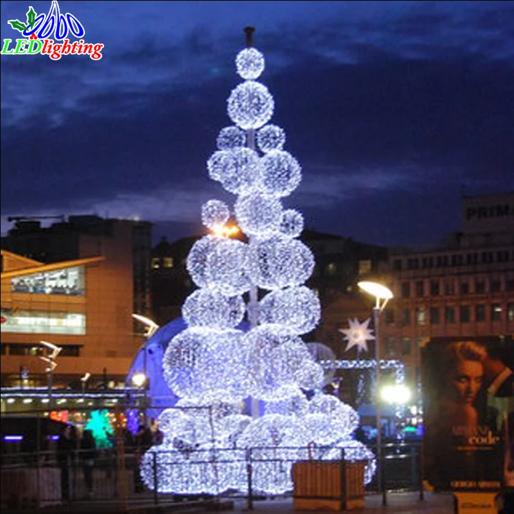 Christmas tree 3D tree ball lights 3d large outdoor christmas balls tree