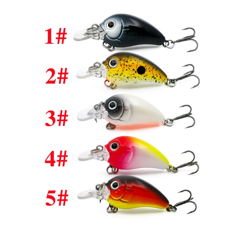 

Rattling Crank Bait  Minnow Wobblers Artificial Japan Hard Lure for Bass Pike Fishing Tackles Depth 0, 5 colors