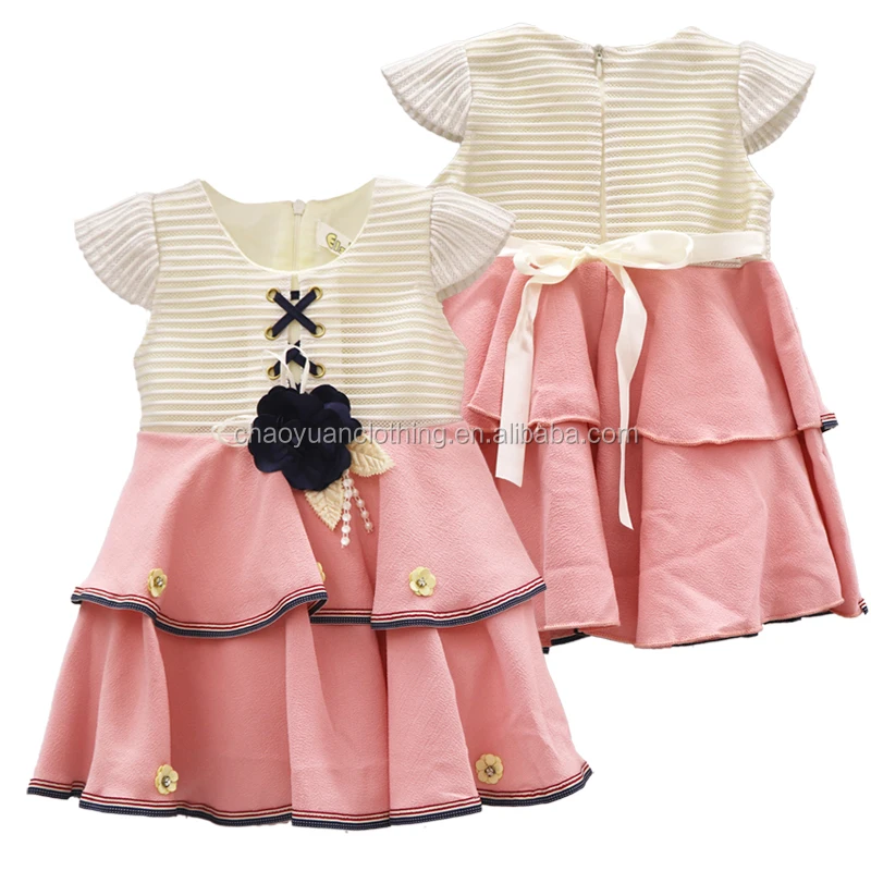 

children clothes baby girl wear sweet dresses and pant designs with flower in stock, As pictures show/customized