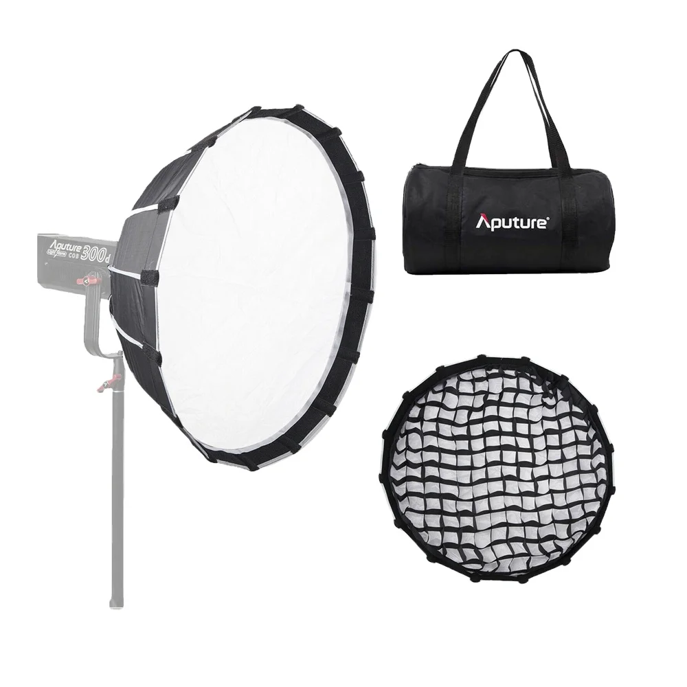 Aputure Light Dome Mini II with Grid Flash Diffuser For LS C120d II 300d Soft Boxes Bowens Mount Fixtures Outside Diffuser
