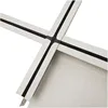 Fancy galvanized wide-band groove fut black line/ceiling t grid/32height