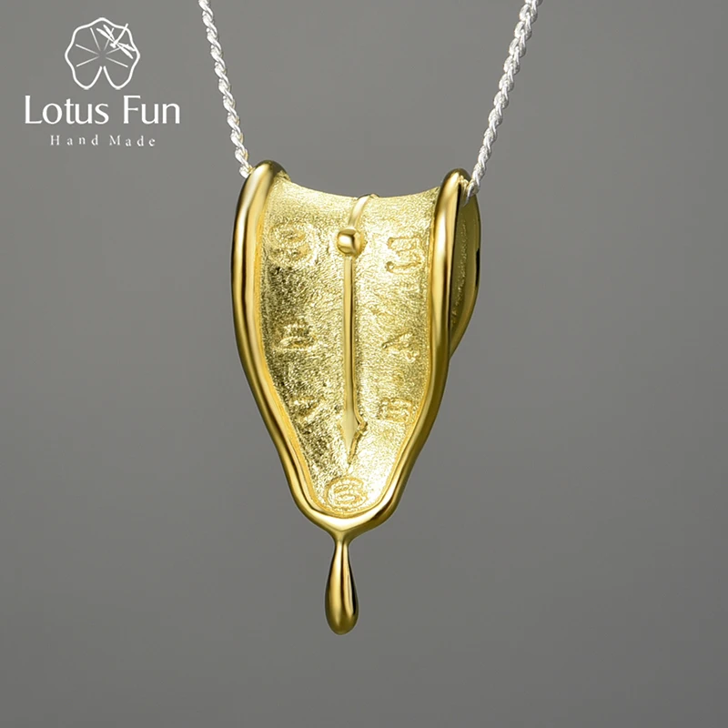 

Lotus Fun 925 Sterling Silver Original Design Eternal Memory 18K Gold Bell Shaped Love Forever Pendant Wholesale Jewelry