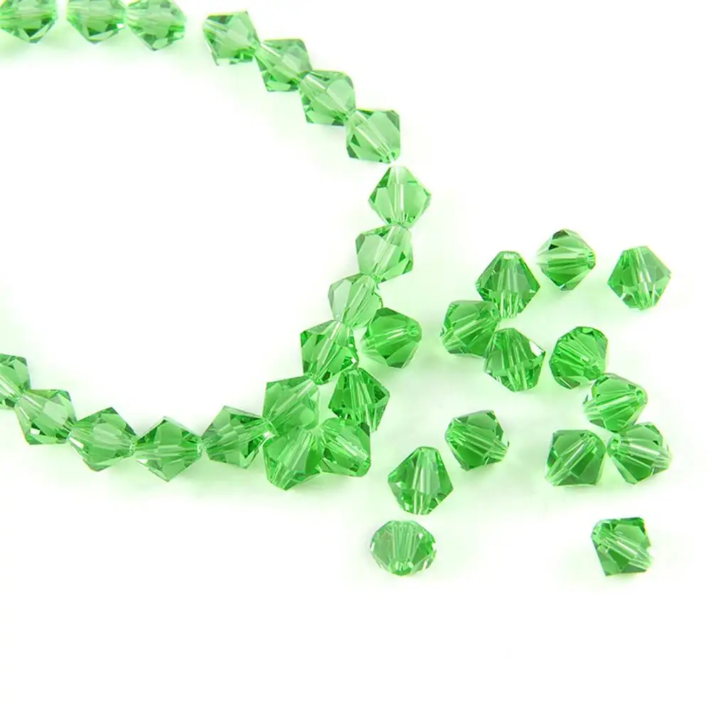

10 Strands/lot Grass Green Color Crystal Spacer Beads Crystal Faceted Rondelle Beads Cheap Beads 2-12mm for Making Diy