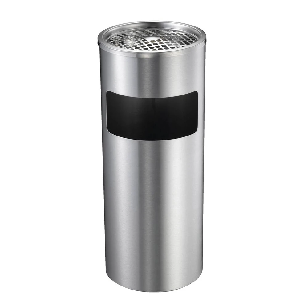 

Stainless Steel Ashtray Rubbish Trash Can Waste Container, Customized