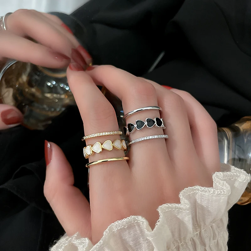 

fashion trendy oil drop gold plated heart ring