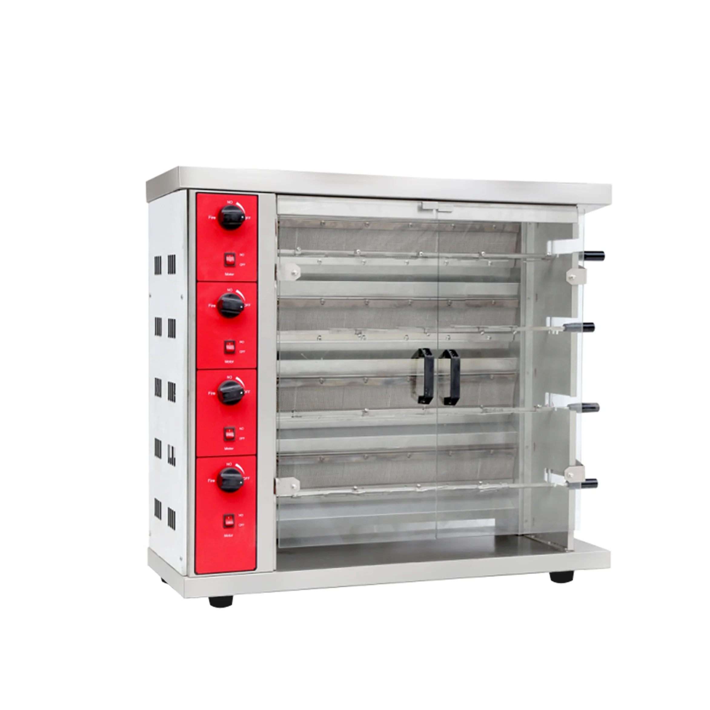 
Commercial Gas Chicken Rotisserie Oven 4 Rods 16 Pieces of Chicken 