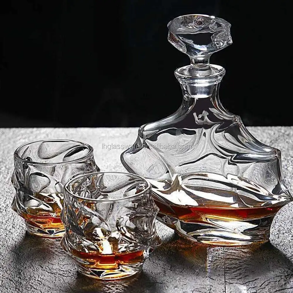 Whiskey Cognac Decanter Set With 6piece Crystal Whiskey Glasses Set