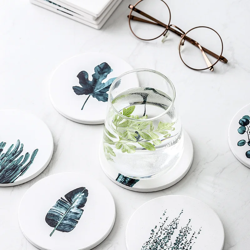 

Marble Ceramic Coaster Gold Plating Geometric Cup Mat Table Mat Coaster Coffee Tea Cup Desktop Non-slip Place Mats Decora