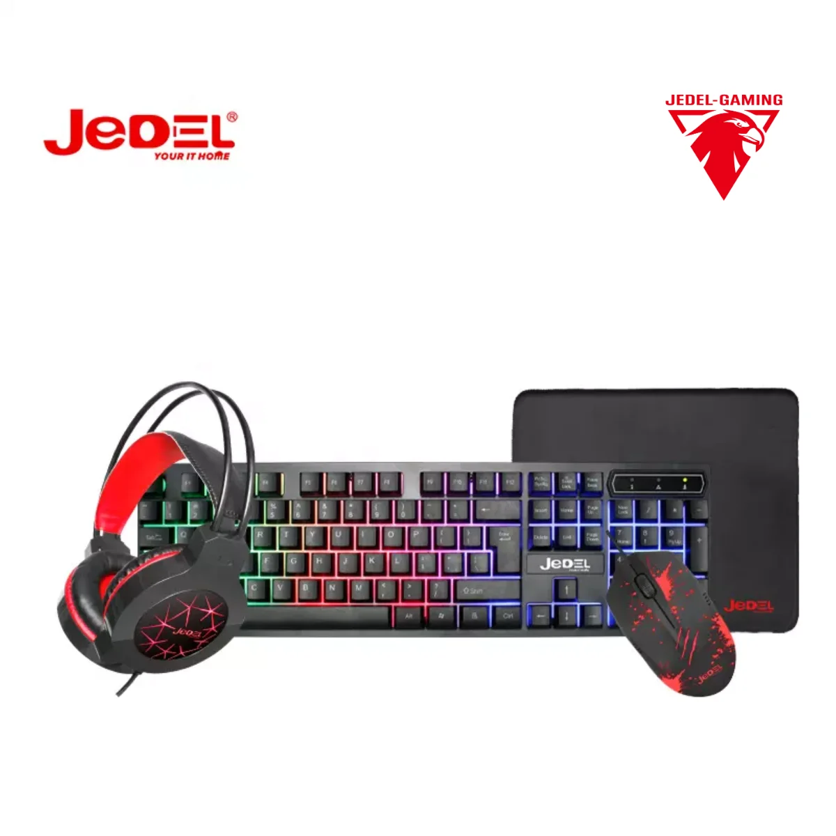 Jedel Gaming Set 4 In 1 Gift Box Rgb Gaming Keyboard Mouse Headset And Mousepad Combos With Cheap Price Gaming Pc Set Combo Buy Hot Selling Wired Gaming Mouse Combos Led